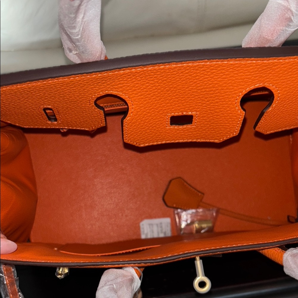 Orange Genuine Leather wirkin - Picture 7 of 7